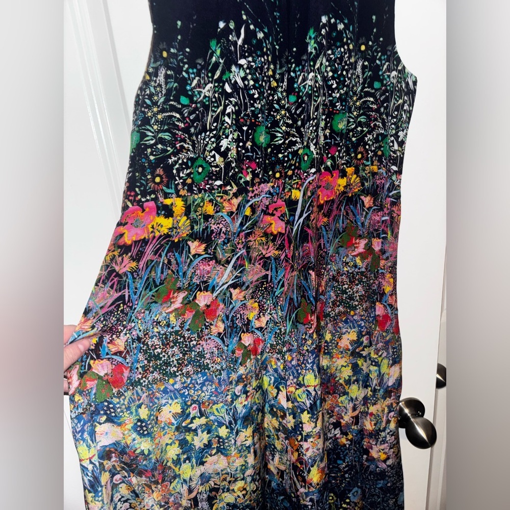 Maeve Silk Floral Dress Anthropologie size 8 midi A00301 - Picture 2 of 9